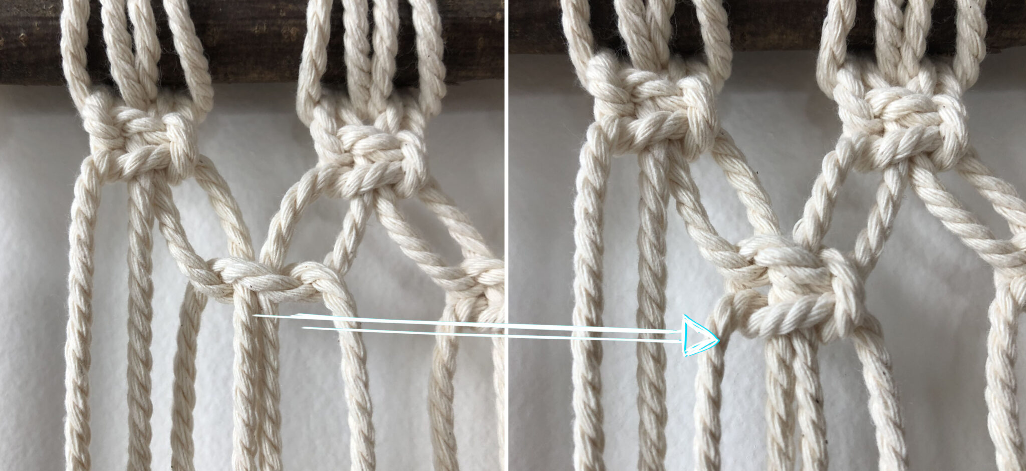 Doppel-Knoten knüpfen